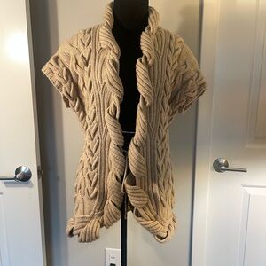 Escada Beige Cable Knit Cardigan MSRP $980 size M
